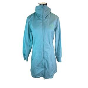 Vintage Y2K Adidas Light Blue Zip-Up Track/Tennis Sport Jacket/coat Women Large